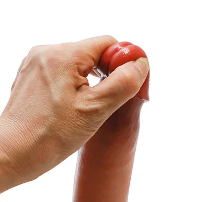 Ultra Realistic Silicone Dildo with Swinging Balls-5.5''